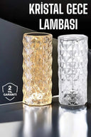Gece Lambası Kristal Lamba Dokunmatik Şarjlı Hediyelik - 1