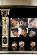 Tıraş Makinesi Şarjlı Profesyonel Saç Kesme Makinesi Gold Çizik Tıraş - 3