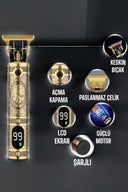 Tıraş Makinesi Çizik Tıraş Paslanmaz Çelik Uzun Ömürlü Şarjlı - 4