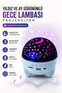 Gökyüzü Temalı Bluetooth Ve Hoparlörlü Şarjlı Çocuk Gece Lambası - 1