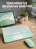 Profesyonel Wifi Q Klavye Bluetooth Klavye Touchpad 10.8 Inç Yeni Nesil - 1
