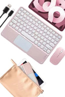 Bluetooth Touchpad Klavye Ultra İnce Taşınabilir Q Klavye Yeni Nesil - 4