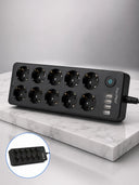 Akım Korumalı 10'lu Çoklu Priz Usb-a Ve Type-c Şarj Çıkışlı - 2