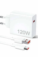 120w Şarj Aleti Hızlı Çift Turbo Şarj Aleti Seti Beyaz - 2