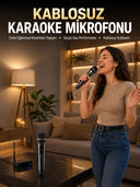 Profesyonel Kablosuz Mikrofon Seti Çift Mikrofonlu - 1
