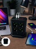 Çoklu Priz 8 Çıkışlı 4 Usb 2 Type-c Anahtarlı Dikey Priz Kulesi - 2