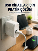 12w Usb Şarj Adaptörü 5v 2.4a Hızlı Ve Güvenli Şarj Başlığı - 1