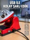 Güneş Enerjili Led Disco Lamba Şarjlı Rgb Parti Ve Dekoratif Aydınlatma Lambası - 1