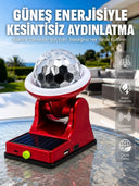 Şarjlı Rgb Projektör Lamba Güneş Enerjili Çok Fonksiyonlu Disco Işık Lambası - 1
