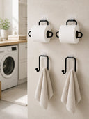 Banyo Ve Mutfak İçin 4 Parça Set 2 Adet Kağıtlık 2 Adet Havlu Askısı - 4