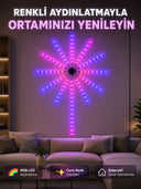 Rgb Led Dekoratif Duvar Lambası İç Mekân Telefon Kontrollü Ortam Aydınlatması - 1