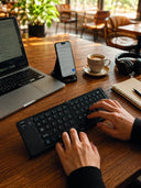 Bluetooth Katlanabilir Klavye Usb-c Şarjlı 3 Cihaz Bağlantılı Taşınabilir Klavye - 4