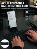 Taşınabilir Katlanabilir Bluetooth Klavye İos Android Windows Uyumlu - 1