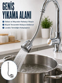 Esnek Spiral Musluk Uzatma Fıskiyesi Su Tasarruflu Ayarlanabilir Musluk Başlığı - 1
