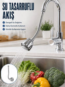 Ayarlanabilir Musluk Başlığı Esnek Spiral Hortumlu Lavabo Uzatma Atı - 1