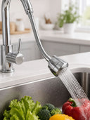 Ayarlanabilir Musluk Başlığı Esnek Spiral Hortumlu Lavabo Uzatma Atı - 3