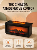 Alev Efektli Hava Nemlendirici Aromaterapi Difüzörü Uzaktan Kumandalı 250 Ml - 1