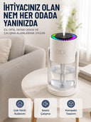 Ultrasonik Hava Nemlendirici Renkli Led Işıklı Sessiz Oda Nemlendirme Cihazı - 1