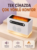 Hoparlörlü Simüle Alev Işıklı Çok Fonksiyonlu Gece Lambası - 1