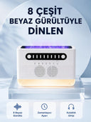 Simüle Alev Efektli Kablosuz Hoparlör Zamanlayıcılı Gece Lambası - 1