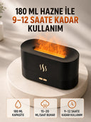 180 Ml Alev Efektli Aroma Difüzörü Ultrasonik Buharlı Aromaterapi Cihazı - 1