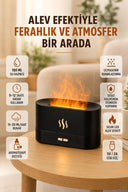 Ultrasonik Aromaterapi Difüzörü 180 Ml Hazneli Dekoratif Alev Efektli Nemlendirici - 2