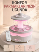 350 Ml Ufo Tasarımlı Ultrasonik Hava Nemlendirici Yağmur Efektli Gece Lambası - 1