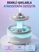 Rgb Işıklı Yağmur Efektli Hava Nemlendirici 350 Ml Sessiz Çalışma Uzaktan Kumanda - 1