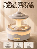 Ufo Tasarımlı 350 Ml Hava Nemlendirici Renkli Ortam Işığı Yağmur Efektli Difüzör - 1