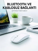 Bluetooth Kablosuz Wireless Mouse Şarjlı Sessiz Ergonomik 5000 Dpı Fare - 1