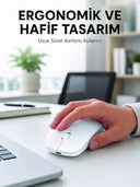 Profesyonel Kablosuz Bluetooth Mouse Çift Modlu Şarjlı Ergonomik Fare - 1