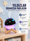 Projektör Işıklı Ve Aromaterapi Destekli Taşınabilir Nemlendirici Cihaz Usb Bağlantılı - 1