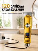 Profesyonel Saç Sakal Tıraş Makinesi T Bıçaklı Turbo Modlu Led Ekranlı 3 Taraklı Şarjlı - 1