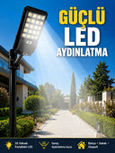 Hareket Sensörlü Solar Led Aydınlatma 3 Modlu Uzaktan Kumandalı Bahçe Lambası - 1