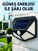 Sensörlü Solar Bahçe Lambası Geniş Açılı Led Aydınlatmalı Balkon Garaj Ve Bahçe Işığı - 1