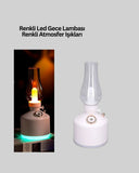 Usb Şarjlı Retro Gaz Lambası Hava Nemlendirici Led Atmosfer Işıklı - 3