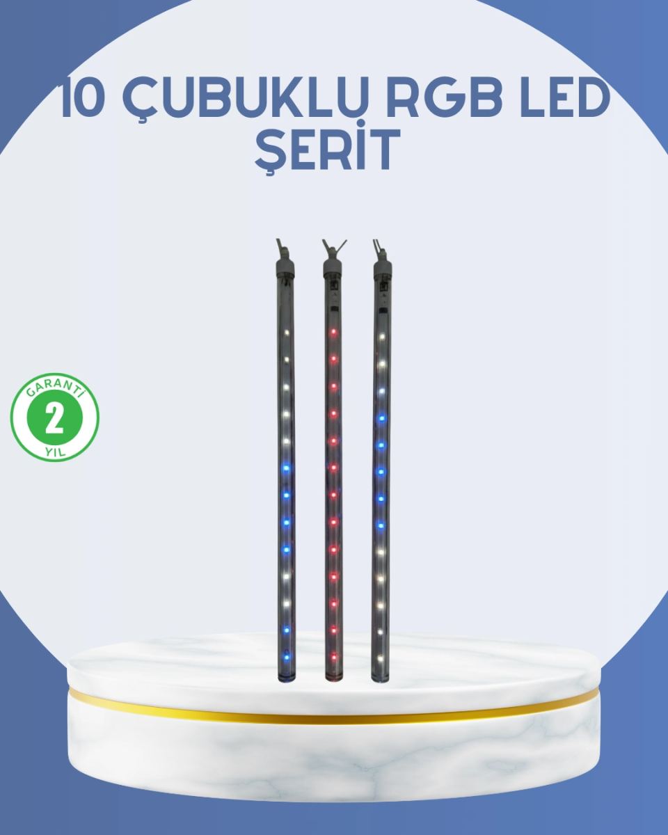 Dış Mekan Led Kayan Yıldız Işığı 10 Çubuk Aydınlatma