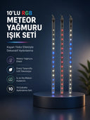 Dekoratif Rgb Led Işık Çubuğu Seti 10 Adet Çubuk Kayan Yıldız Efektli - 1
