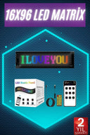 Digital Araba Yazısı Ekran Matrix En Büyük Boy 16x96 Matrix Led Panel - 1