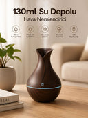 130ml Aromaterapi Difüzörü Hava Nemlendirici 7 Renk Led Işıklı - 1