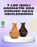 Ultrasonik Ahşap Desenli 130ml Aromaterapi Difüzör Ve Hava Nemlendirici - 1