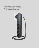 4’lü Çoklu Priz 2 Usb Type-c Girişli Akım Korumalı Siyah - 3