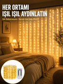 Dekoratif Perde Peri Led Günışığı Renk 8 Fonksiyonlu Işık Yeni Nesil - 1
