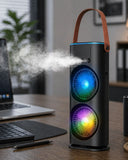 Çift Başlıklı Taşınabilir Fan Rgb Işıklı Sprey Nemlendiricili Masaüstü Serinletici Fan - 1
