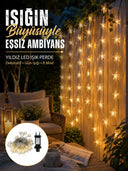 Dekoratif Yıldız Led Aydınlatma 20 Ledli 5 Metre Günışığı Yeni Nesil - 1