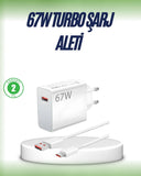 67 Watt Çift Turbo Şarj Adaptörü Reno 4 5 6 Uyumlu - 1