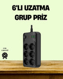 2500w Güçlü 6’lı Priz Usb Ve Type-c Çıkışlı Termal Korumalı - 1