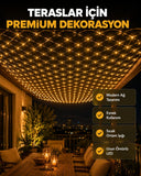 Dekoratif Led File Işık Ağ Tasarımlı Balkon Bahçe Ve Oda Aydınlatması - 1