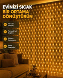 Ağ Şeklinde Led File Işık Dekoratif Ortam Aydınlatma Bahçe Balkon Süsü - 1