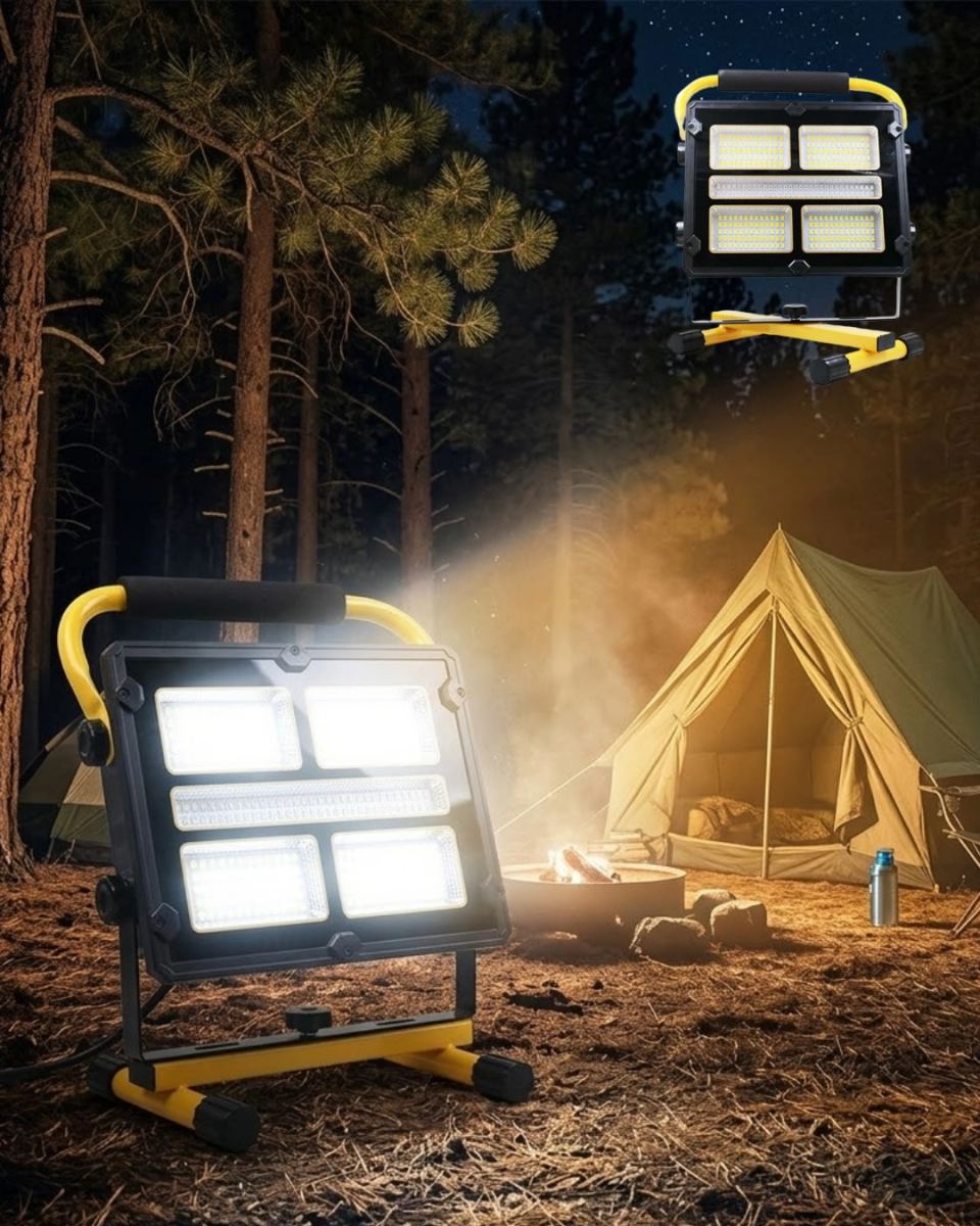Solar Ve Usb Şarjlı Güçlü Led Çalışma Lambası Ayarlanabilir Açılı Kamp Feneri